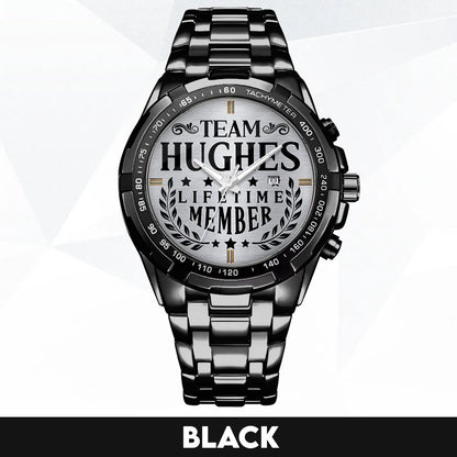 HUGHES 13K1-437 Alloy-Quatz-Men Watch, Personalized Premium Gift for Anniversary