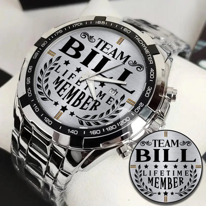 BILL 13K1-437 Alloy-Quatz-Men Watch, Personalized Premium Gift for Anniversary