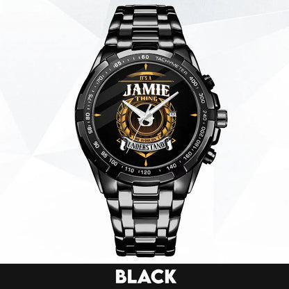 JAMIE 13K1-434 Alloy-Quatz-Men Watch, Personalized Premium Gift for Anniversary