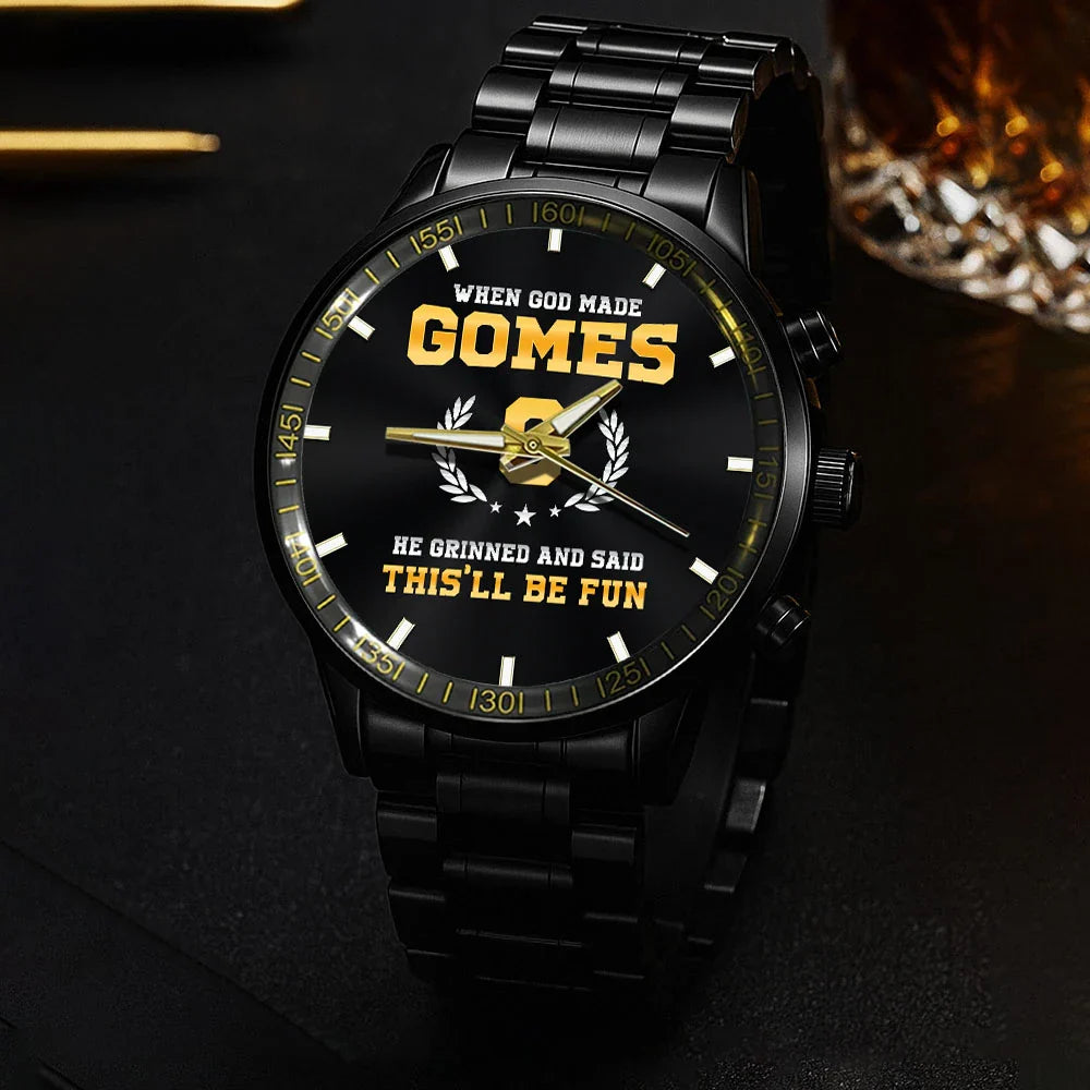 When God Made He Grinned And Said This'll Be Fun Watch GOMES M1-W7