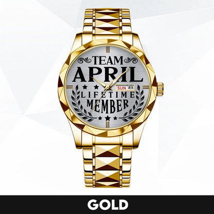 APRIL 13K1-437 Luxury Alloy-Men Watch, Personalized Premium Gift for Anniversary