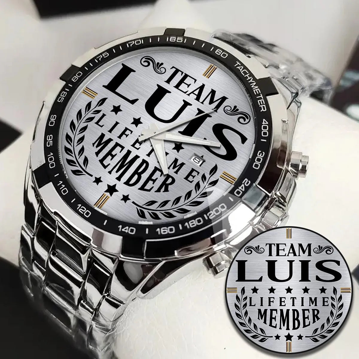 LUIS 13K1-437 Alloy-Quatz-Men Watch, Personalized Premium Gift for Anniversary