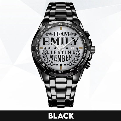 EMILY 13K1-437 Alloy-Quatz-Men Watch, Personalized Premium Gift for Anniversary