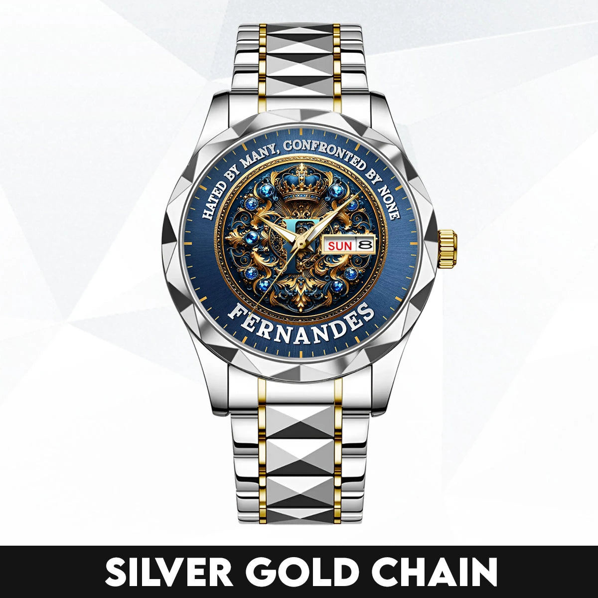 Hated By Many Confronted By None Golden Blue Watch FERNANDES M1-W15