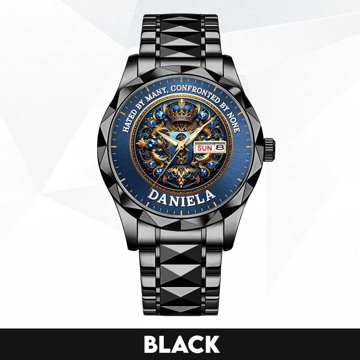Hated By Many Confronted By None Golden Blue Watch DANIELA M1-W15