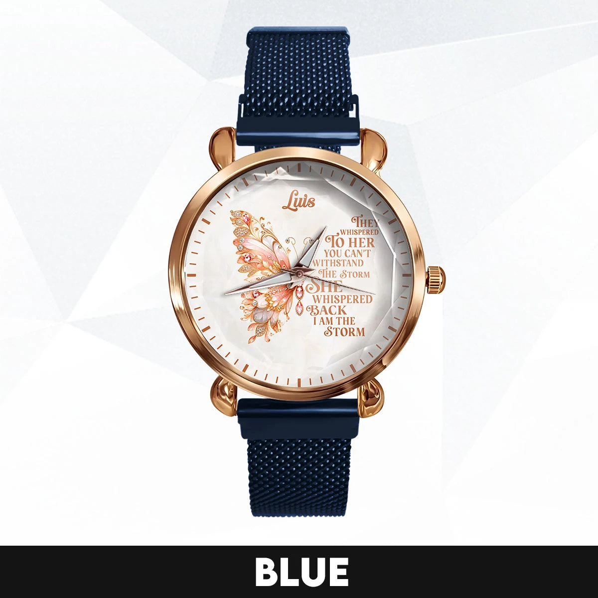 They Whisper To Her You Can't Withstand The Storm Golden Rose Watch LUIS M1-W19