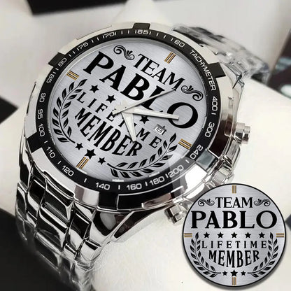 PABLO 13K1-437 Alloy-Quatz-Men Watch, Personalized Premium Gift for Anniversary