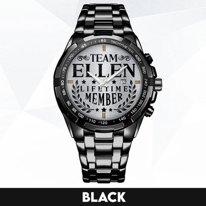 ELLEN 13K1-437 Alloy-Quatz-Men Watch, Personalized Premium Gift for Anniversary