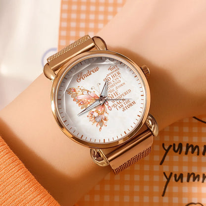 They Whisper To Her You Can't Withstand The Storm Golden Rose Watch ANDREW M1-W19