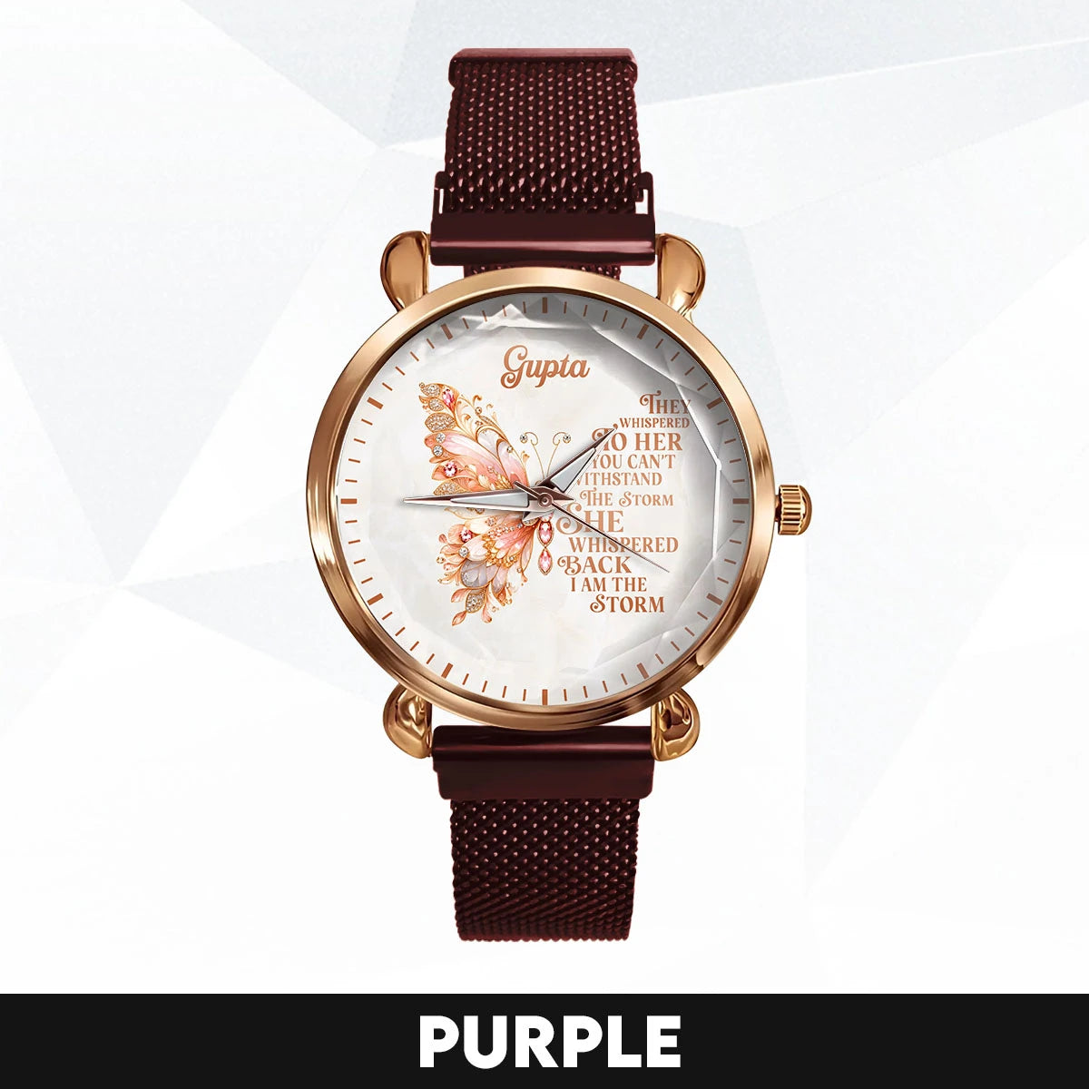 They Whisper To Her You Can't Withstand The Storm Golden Rose Watch GUPTA M1-W19