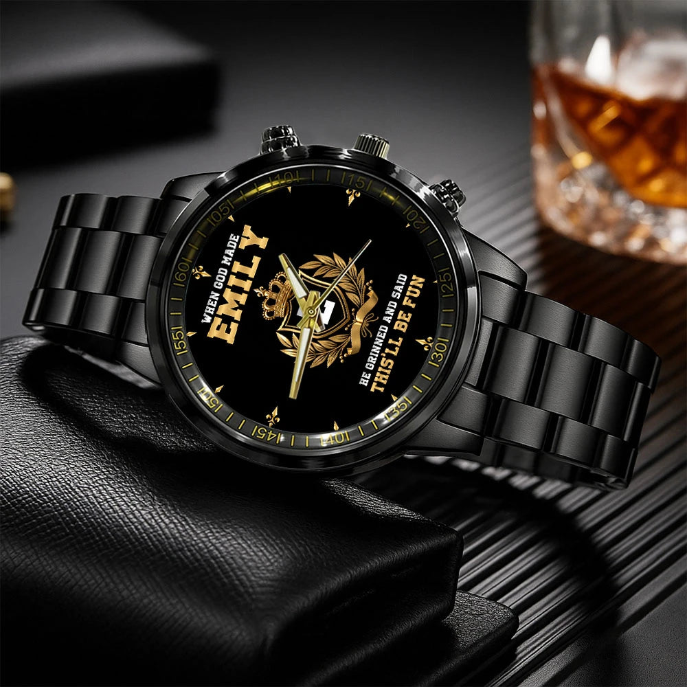 God Made Your Name Custom Watch EMILY M1-W12