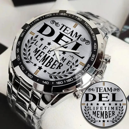DEL 13K1-437 Alloy-Quatz-Men Watch, Personalized Premium Gift for Anniversary