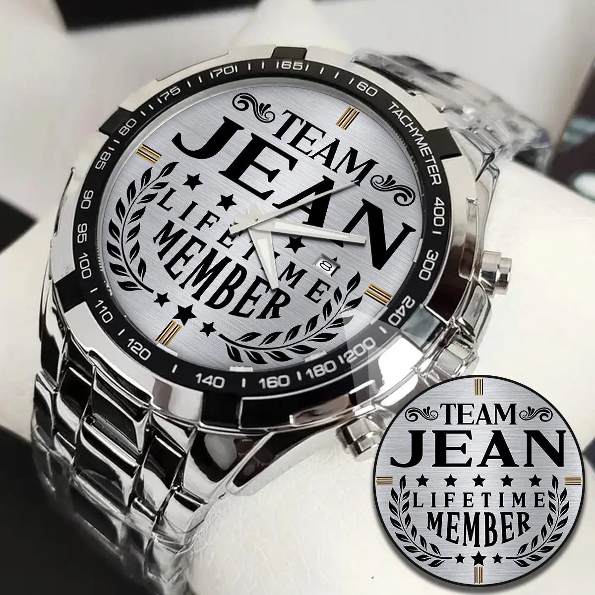 JEAN 13K1-437 Alloy-Quatz-Men Watch, Personalized Premium Gift for Anniversary