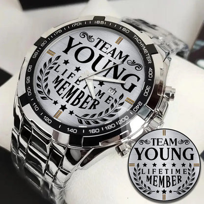 YOUNG 13K1-437 Alloy-Quatz-Men Watch, Personalized Premium Gift for Anniversary