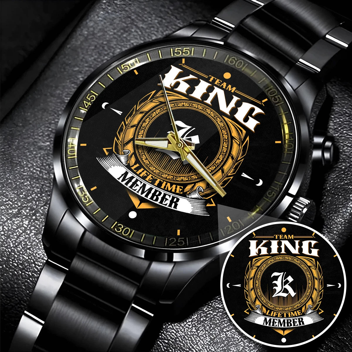 KING 13K1-445 Personalized Watch, Premium Gift for Anniversary