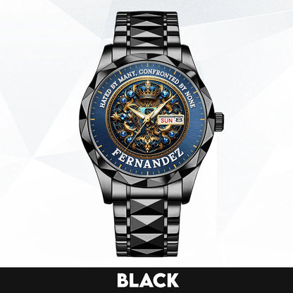 Hated By Many Confronted By None Golden Blue Watch FERNANDEZ M1-W15