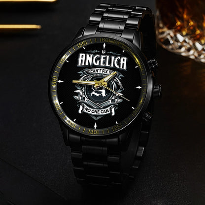 ANGELICA 13K1-447 – Personalized Name Watch “If Can’t Fix It, No One Can”