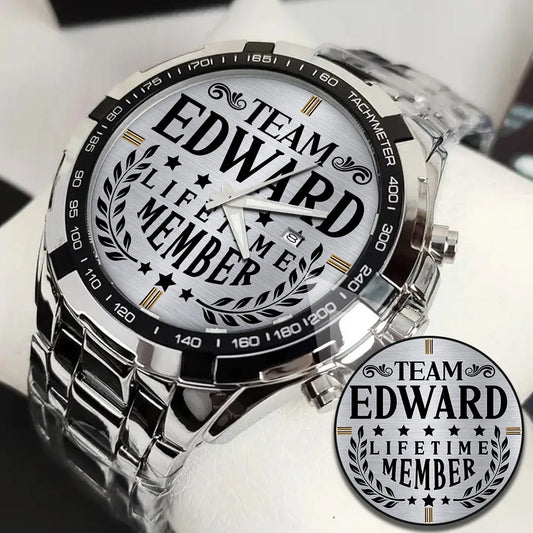 EDWARD 13K1-437 Alloy-Quatz-Men Watch, Personalized Premium Gift for Anniversary