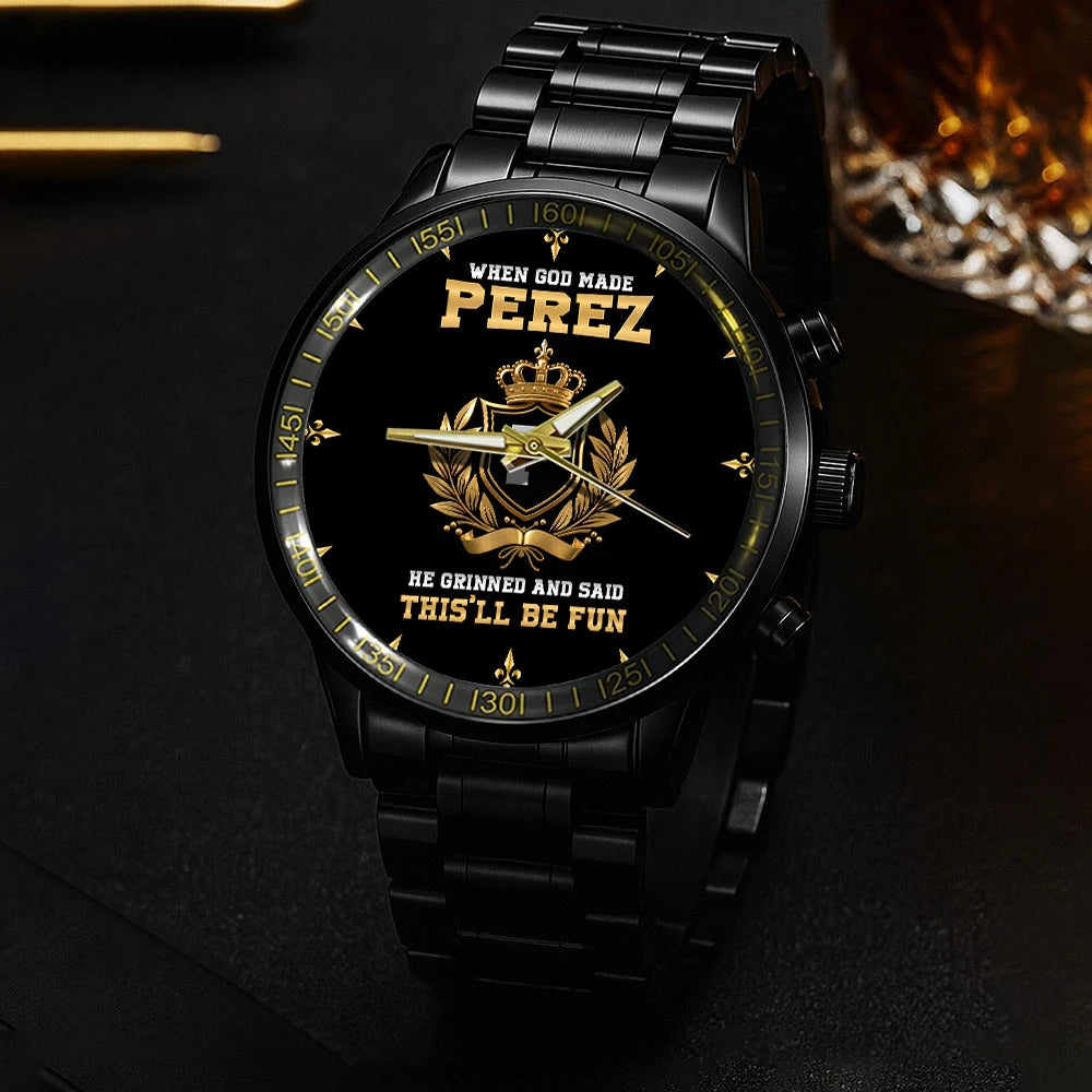 God Made Your Name Custom Watch PEREZ M1-W12