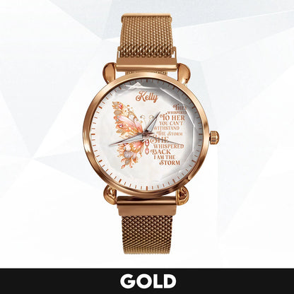 They Whisper To Her You Can't Withstand The Storm Golden Rose Watch KELLY M1-W19