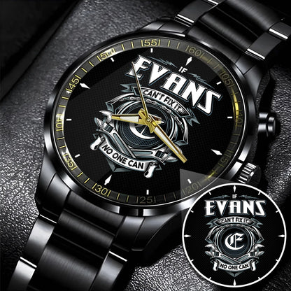 EVANS 13K1-447 – Personalized Name Watch “If Can’t Fix It, No One Can”