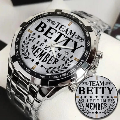 BETTY 13K1-437 Alloy-Quatz-Men Watch, Personalized Premium Gift for Anniversary