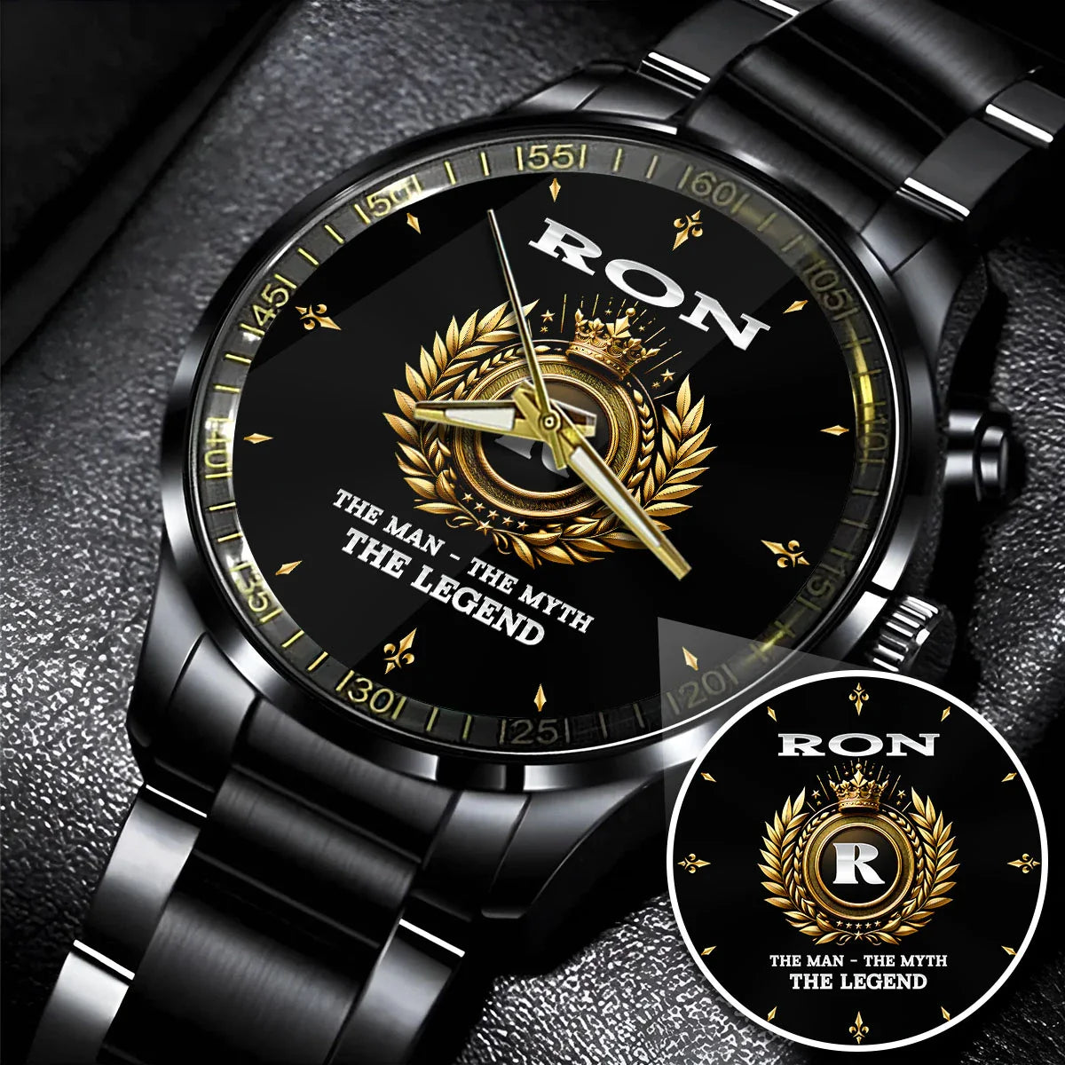 The Man The Myth The Legend Olive Crown Watch RON M1-W5