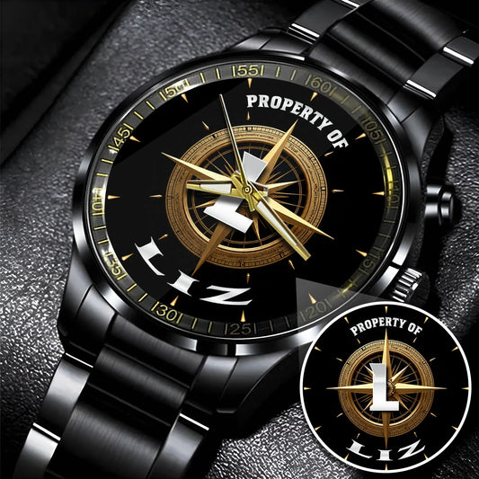 Property Of Your Name Compass Watch LIZ M1-W18