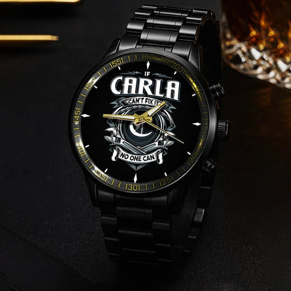 CARLA 13K1-447 – Personalized Name Watch “If Can’t Fix It, No One Can”
