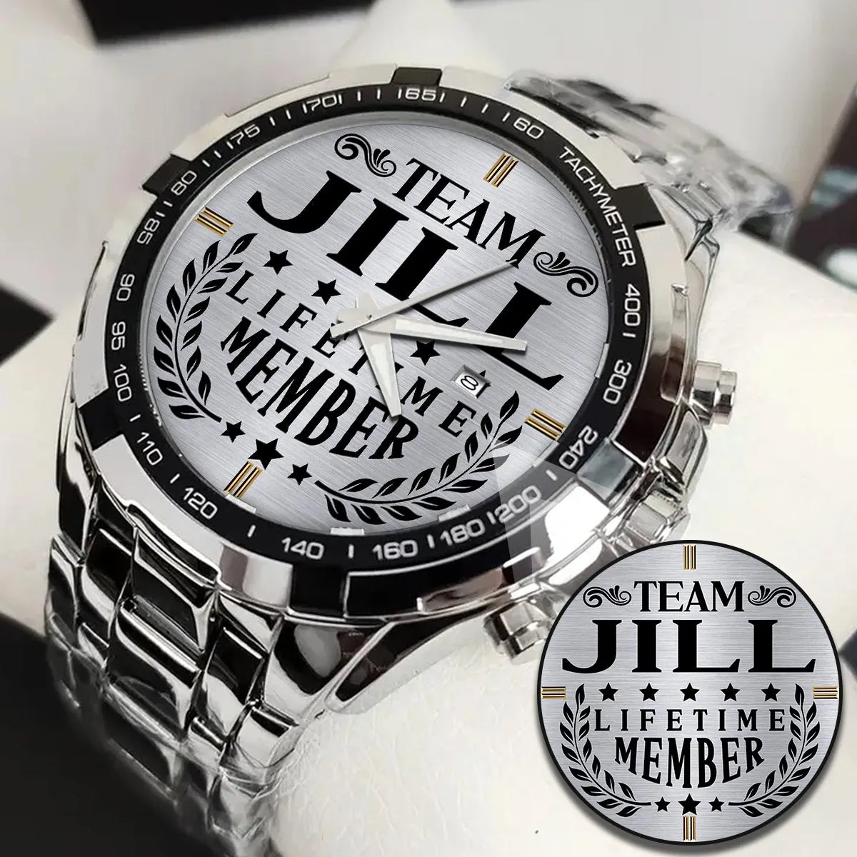 JILL 13K1-437 Alloy-Quatz-Men Watch, Personalized Premium Gift for Anniversary