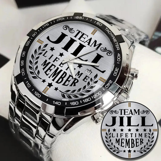 JILL 13K1-437 Alloy-Quatz-Men Watch, Personalized Premium Gift for Anniversary