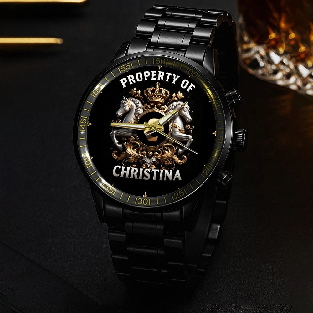 Property Of Your Name Horses Watch CHRISTINA M1-W17