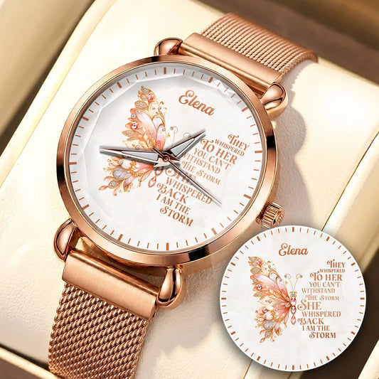 They Whisper To Her You Can't Withstand The Storm Golden Rose Watch ELENA M1-W19