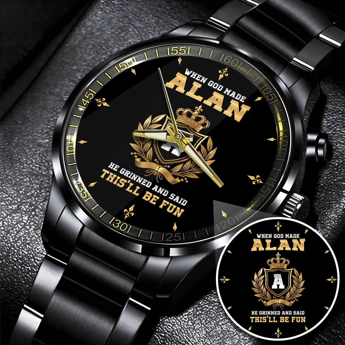 God Made Your Name Custom Watch ALAN M1-W12