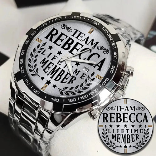REBECCA 13K1-437 Alloy-Quatz-Men Watch, Personalized Premium Gift for Anniversary
