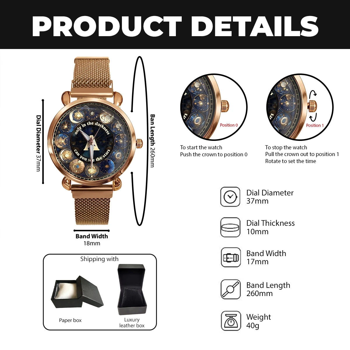 AARON 13K1-478 Only in the darkness can you see the stars