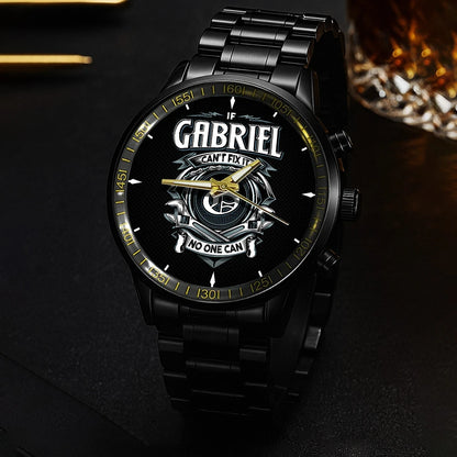 GABRIEL 13K1-447 – Personalized Name Watch “If Can’t Fix It, No One Can”