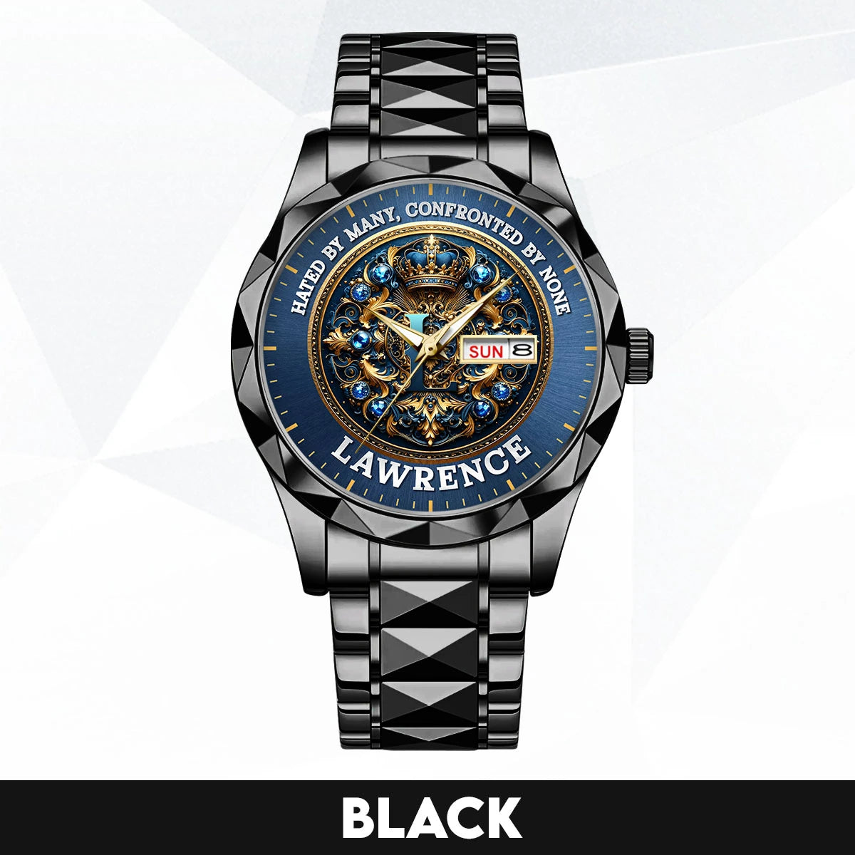 Hated By Many Confronted By None Golden Blue Watch LAWRENCE M1-W15