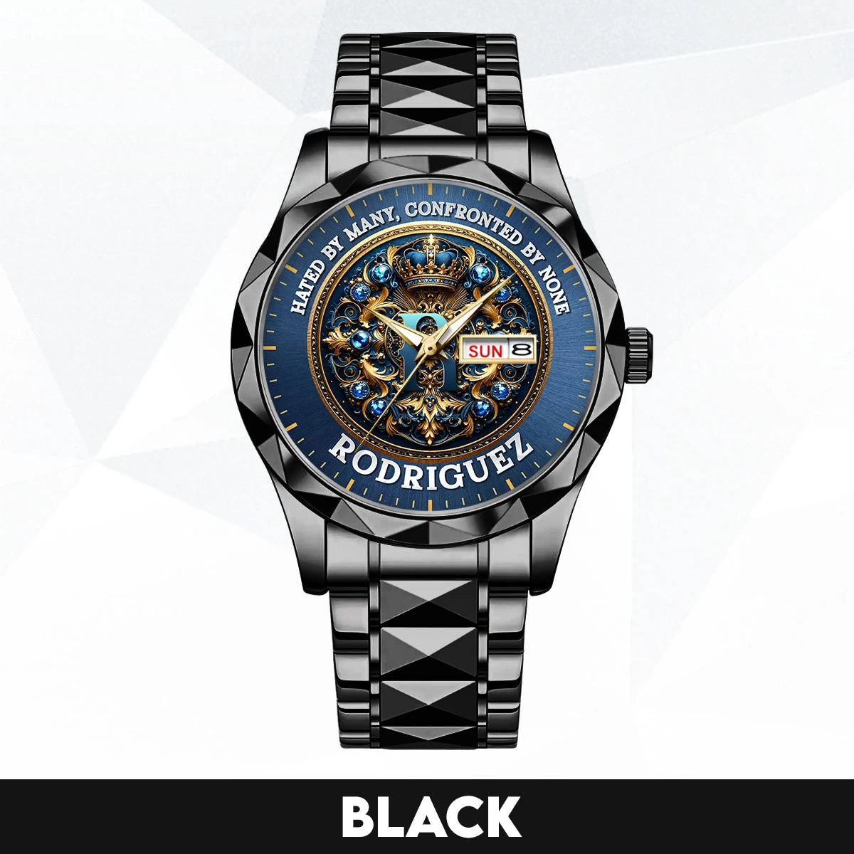 Hated By Many Confronted By None Golden Blue Watch RODRIGUEZ M1-W15