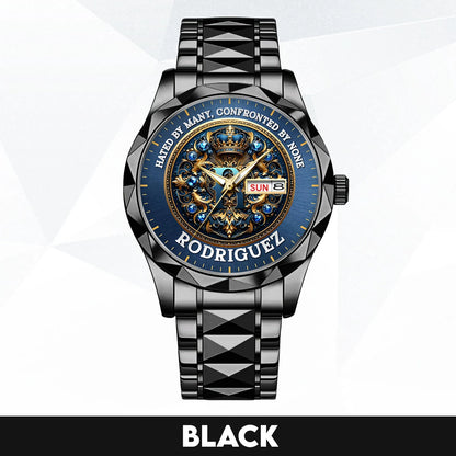 Hated By Many Confronted By None Golden Blue Watch RODRIGUEZ M1-W15