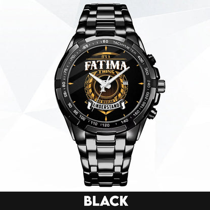 FATIMA 13K2-434 Alloy-Quatz-Men Watch, Personalized Premium Gift for Anniversary