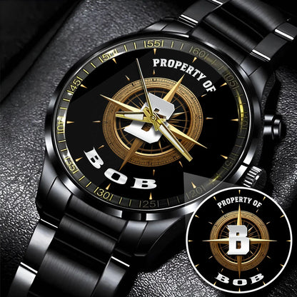 Property Of Your Name Compass Watch BOB M1-W18