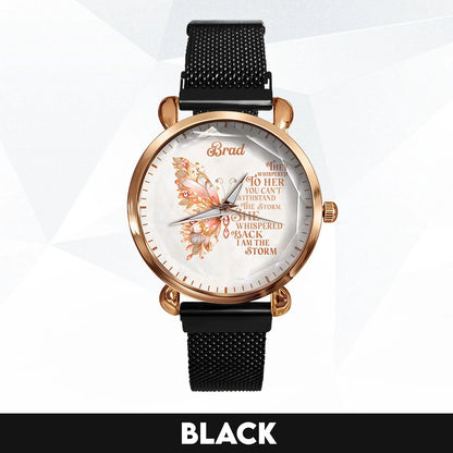They Whisper To Her You Can't Withstand The Storm Golden Rose Watch BRAD M1-W19