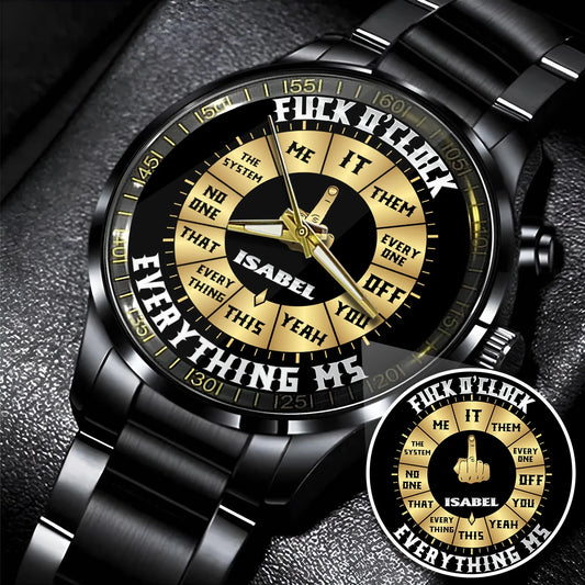 ISABEL 13K1-485 Personalized Attitude Watch – Funny Middle Finger Gift
