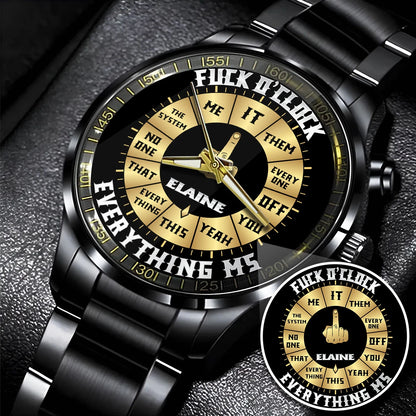 ELAINE 13K1-485 Personalized Attitude Watch – Funny Middle Finger Gift