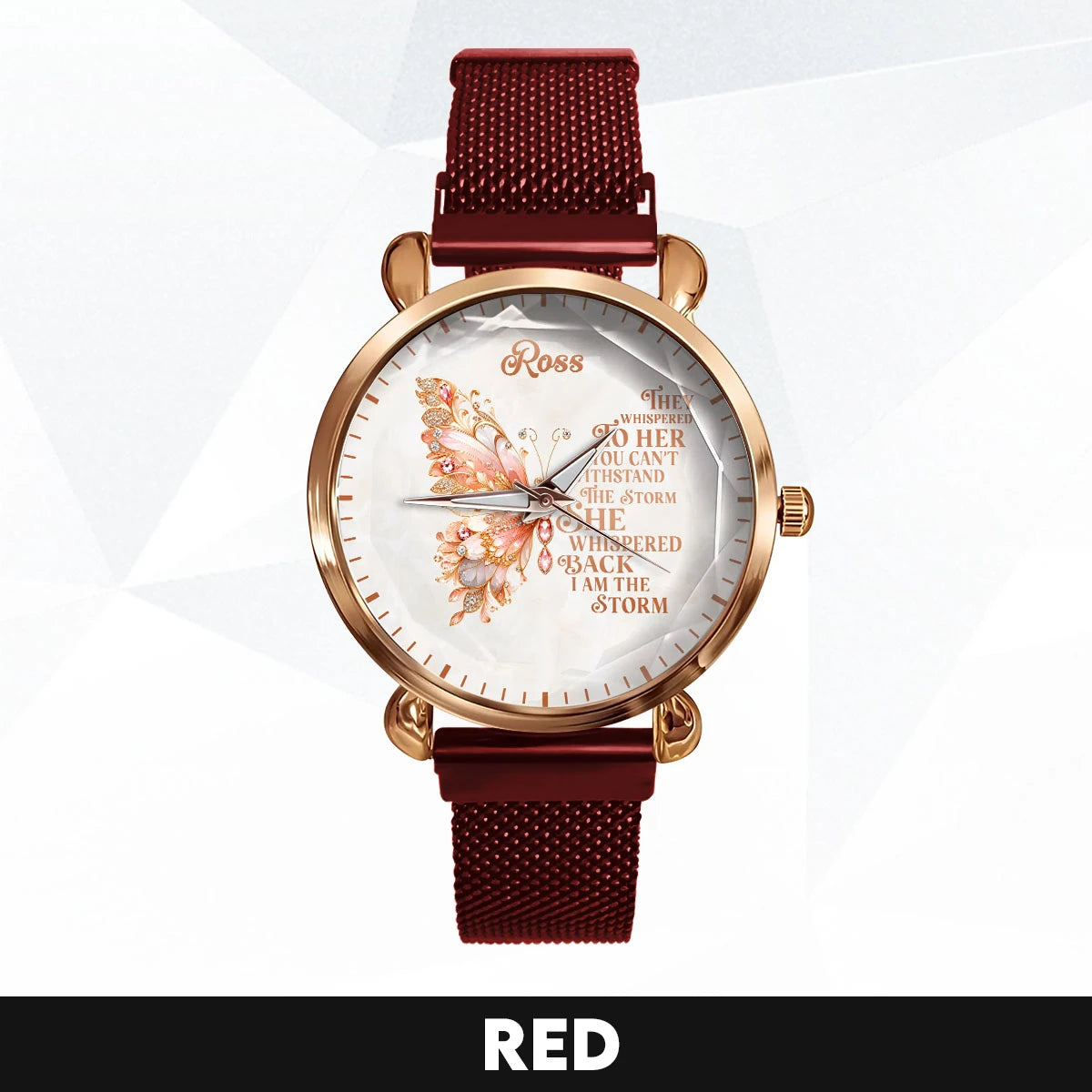 They Whisper To Her You Can't Withstand The Storm Golden Rose Watch ROSS M1-W19