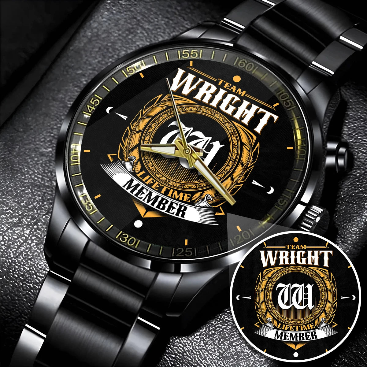 WRIGHT 13K1-445 Personalized Watch, Premium Gift for Anniversary