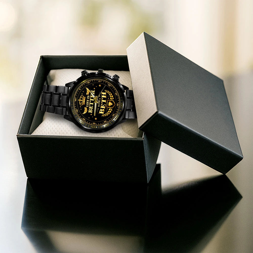 BETH 13K1-442 Personalized Watch, Premium Gift for Anniversary