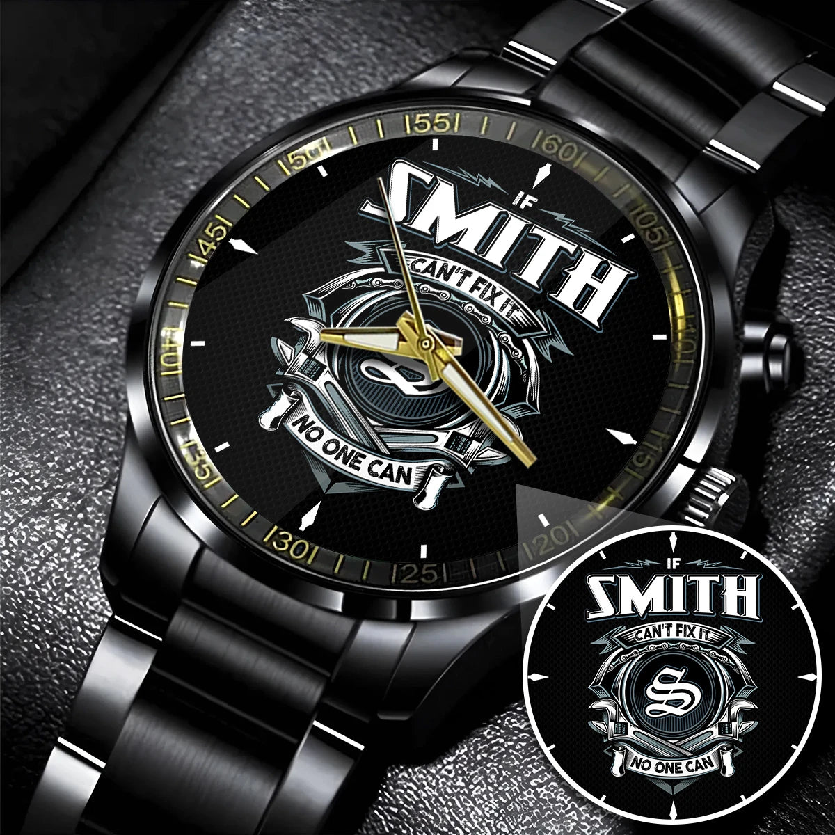 SMITH 13K1-447 – Personalized Name Watch “If Can’t Fix It, No One Can”