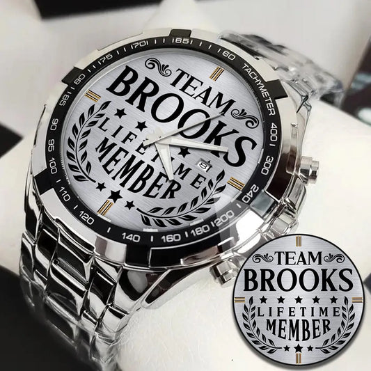 BROOKS 13K1-437 Alloy-Quatz-Men Watch, Personalized Premium Gift for Anniversary